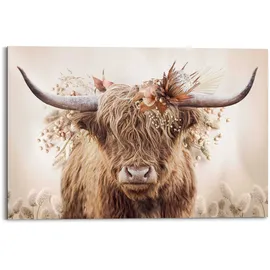 reinders Bild FLORAL HIGHLENDER (BHT 90x60x2 cm) - BHT 90x60x2 cm