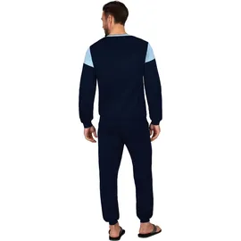 TRIGEMA Schlafanzug modisches Design Blau 4XL