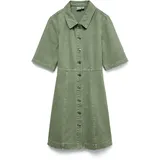 Vero Moda Jeanskleid  Kurzarmkleid unifarben Grün 34