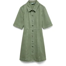 Vero Moda Jeanskleid  Kurzarmkleid unifarben Grün 34