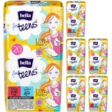 Bella For Teens Ultra Binden Energy: Ultradünne Binden Für Teenager, 6er Pack (6 X 20 Stück), Mit Flügeln ohne Duft...