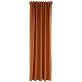 Homing blickdichter Vorhang Uni Gardine Ziegel einfarbig abdunkelnd weich Akustik Gardine Wohnzimmer Schlafzimmer Kinderzimmer Dekostoff(1Stück) 245 x 140 cm (HxB)