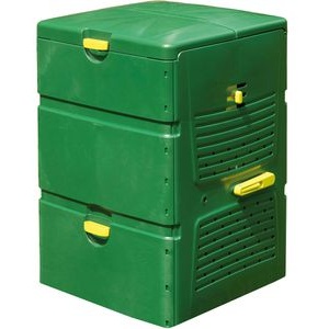 Juwel Komposter AEROPLUS 6000, 600 Liter, Kunststoff, Mehrkammer-Komposter, 79 x 79 x 110 cm