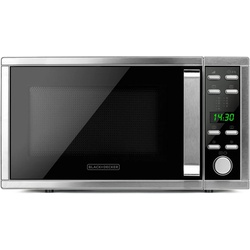 Black + Decker Mikrowelle BXMZ901E, Grill, Mikrowelle, 25 l silberfarben