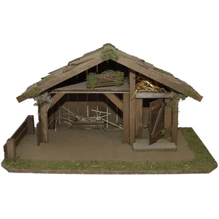 Alfred Kolbe Krippen 1331/12 Weihnachtskrippe aus Holz für 10-12 cm Figuren 55 x 30 x 29 cm, Braun