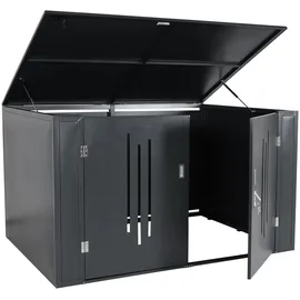 MCW Fahrradgarage 4er Veloaufbewahrung Fahrradbox abschließbar Metall 121x202x150cm