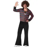Fun Shack 70er Jahre Disco Anzug für Herren, Kostüm für Karneval und Party, Retro Outfit 70er Jahre, M