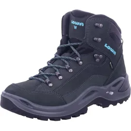 Lowa Renegade GTX Mid Damen Wide asphalt/türkis 37