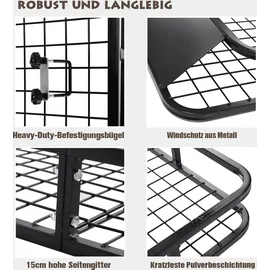 Costway Dachgepäckträger Universal Dachkorb aus Stahl, Auto Gepäckträger bis 75kg belastbar, Dachträger Dach schwarz