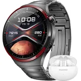 Huawei Watch 4 Pro Space Edition + Freebuds 5i (weiß) Smartwatches Titanium Titanium, 140-210 mm, Dunkelgrau
