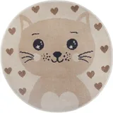 HANSE HOME 105963-140 Teppich Drinnen, Draußen Rund Polypropylen (PP) Beige