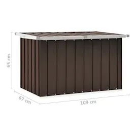 vidaXL Gartenbox Braun 109x67x65 cm