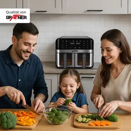 Grafner Doppel-Heißluftfritteuse 9L schwarz