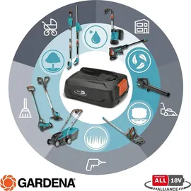 Gardena Starterset P4A 18V/45 Li-Ion 2 x 2,5 Ah  + AL 1830 CV 14907