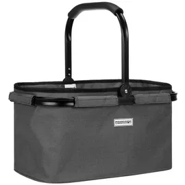 anndora Einkaufskorb WOOVEN GREY 22 Liter Picknickkorb - Grau
