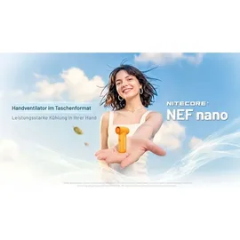Nitecore NEF Nano Mini-Handventilator 0 cm Ventilator Weiß