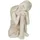 Relaxdays Buddha Figur, 61 cm, wetterfest, frostsicher, Dekobuddha, cremeweiß