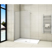 Aica Sanitär Duschwand Walk In Dusche 80cm Duschabtrennung 10mm NANO Glas Duschtrennwand 200cm Höhe