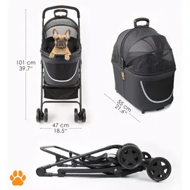 my duque Coco 2in1 Hundebuggy bis 15 kg Schwarz