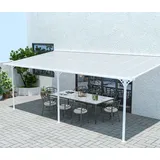 Westmann Terrassenüberdachung - 617x300x270cm - weiß - Aluminium