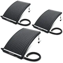 monzana Sonnenkollektor 112x55x14cm 10000 L/h Höhenverstellbar 32/38mm Anschluss UV-Beständig Erweiterbar Poolheizung Solar Heizung Warmwasser