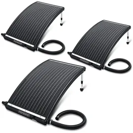 monzana Sonnenkollektor 112x55x14cm 10000 L/h Höhenverstellbar 32/38mm Anschluss UV-Beständig Erweiterbar Poolheizung Solar Heizung Warmwasser