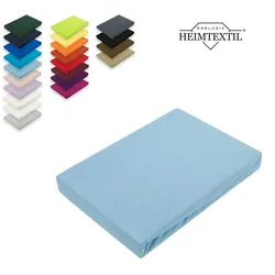 EXKLUSIV HEIMTEXTIL Jersey Spannbettlaken Premium  Marke 120 x 200 cm Hellblau