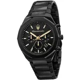 Maserati Edelstahl Armband-Uhr Chronograph STILE Herren schwarz D2UMAR8873642005 - Schwarz