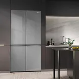 Hisense RQ768N4GVE, Freistehend, Mehrtürig, Silber, Black Glass, Berührung, LED - Silber