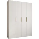 abiks möbel Drehtürenschrank COMO 180 x 245,5 x 40 cm Weiß/Gold