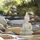 Relaxdays Buddha Figur 18 cm hoch, Garten-Dekofigur, wetterfest & frostsicher, Dekoskulptur Wohnzimmer, weiß