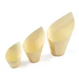 "Sier Disposables Schälchen Holz ""Oblique"" 220ml." Maße (Ø x H x B): 70 x 137 x 70 mm, 30 Stück