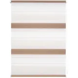 Lichtblick Duo Rollo / Doppelrollo Klemmfix 45 x 150 cm creme/weiß/braun