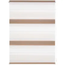 Lichtblick Duo Rollo / Doppelrollo Klemmfix 45 x 150 cm creme/weiß/braun