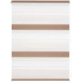 Lichtblick Duo Rollo / Doppelrollo Klemmfix 45 x 150 cm creme/weiß/braun