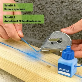 varivendo Schlagschnurroller und Markierungspulver