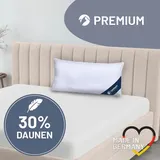 Feder- und Daunenkissen »PREMIUM« – 70% Federn, 30% Daunen, Klasse 1, Downpass, hergestellt in Deutschland, Größe: 40x80