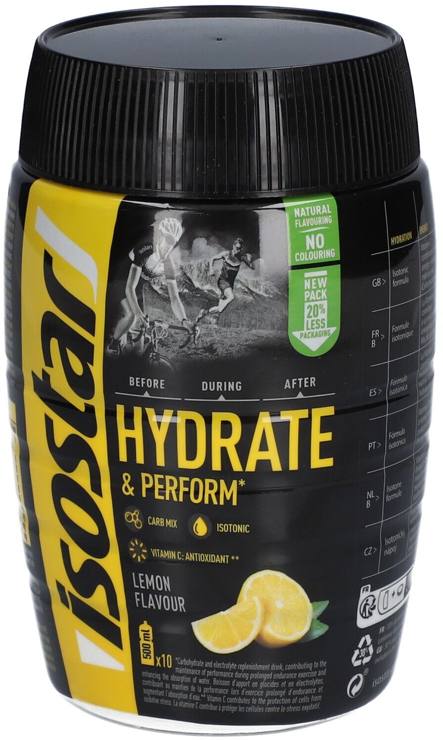 Isostar Hydrate & Perform Boisson sport Citron 400 g Poudre