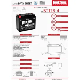 BS Battery YT12B-4 10,5 Ah