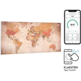 Klarstein Infrarotheizung mit Thermostat, 700W Elektroheizung, Smart Home Bild-Infrarotheizung zur Wandmontage, IR mit IoT/WiFi App-Control, Feucht... - Braun