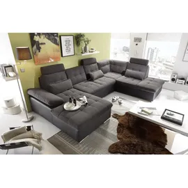 ed exciting design Wohnlandschaft Polyester 5-Sitzer Grau