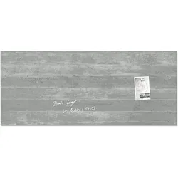Sigel GL248 Glas-Magnettafel / Magnetboard Artverum, 55x130 cm, Design Sichtbeton