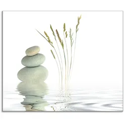 Küchenrückwand ARTLAND "Zen Friede", weiß, B:60cm H:50cm, Aluminium, Spritzschutzwände, Alu Spritzschutz mit Klebeband, einfache Montage