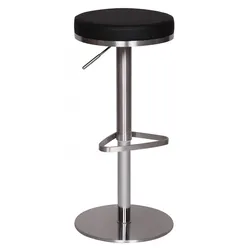 KADIMA DESIGN Barhocker ELBE, höhenverstellbar, gepolsterte Sitzfläche, Triangel Fußablage, max. 110 kg Belastung