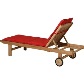 MADISON N.Y Liegenauflage Basic 200 x 65 cm Rot