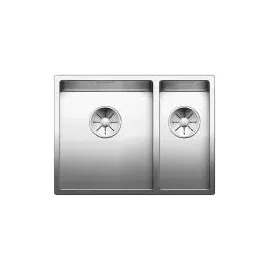 Blanco Claron 340/180-IF links Edelstahl Seidenglanz + Handbetätigung + InFino