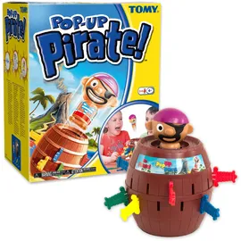 TOMY Pop Up Pirate, Hochwertiges Aktionsspiel für die Familie, Piratenspiel zur Verfeinerung der Geschicklichkeit Ihres Kindes, Popup Spiel