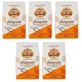 5x Caputo Farina Integrale Vollkornmehl Mehl Zartes Vollkorn Wholemeal Flour 1Kg