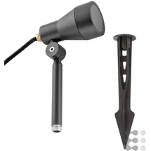 EVN HV-Spot Aluminium, Glas, Metall schwenkbar mit Erdspiess IP54 230V GU10 grau
