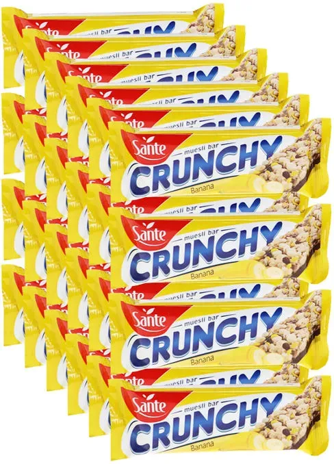 Sante Crunchy Riegel Banane & Schokolade, 25er Pack